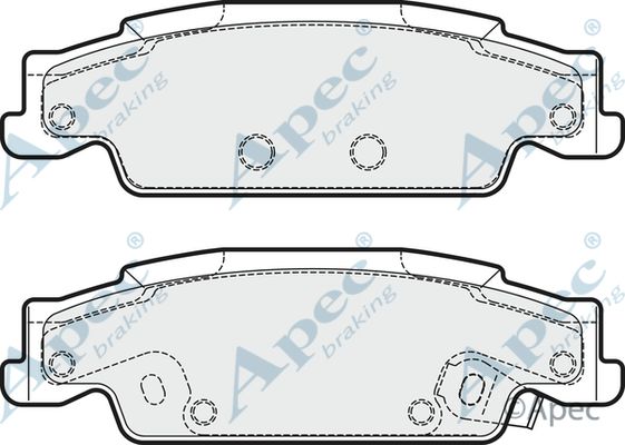 APEC BRAKING Комплект тормозных колодок, дисковый тормоз PAD1703